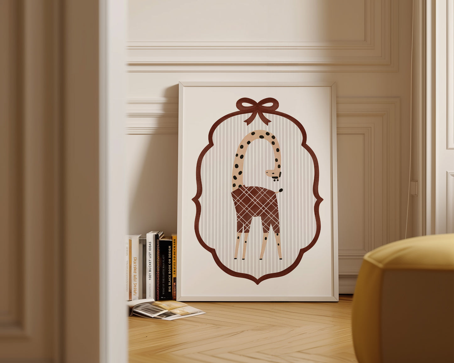 Ribboned Giraffe Print