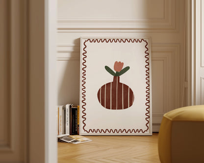 Striped Vase Print