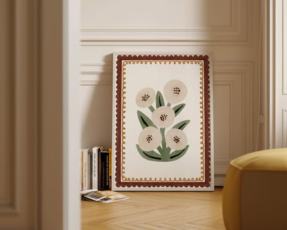 White Flowers Print
