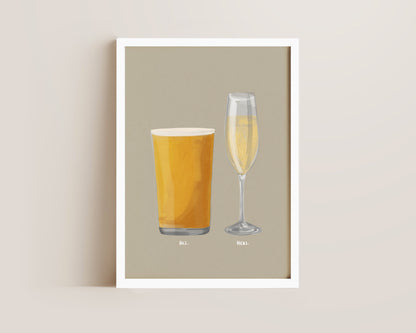 Cider & Prosecco Couples Drink Print