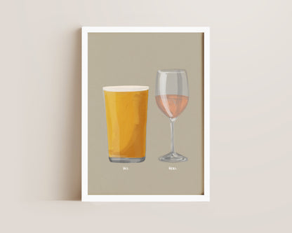 Cider & Rose Wine Couples Drink Print