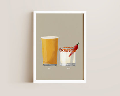Cider & Spicy Margarita Couples Drink Print