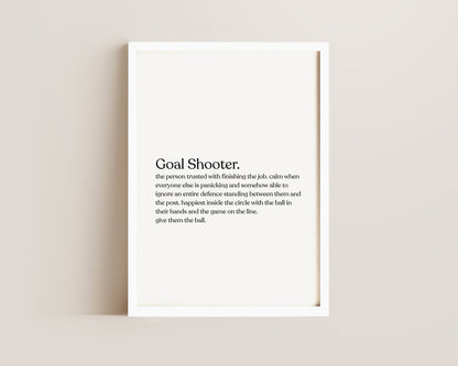 Goal Shooter Definition Print