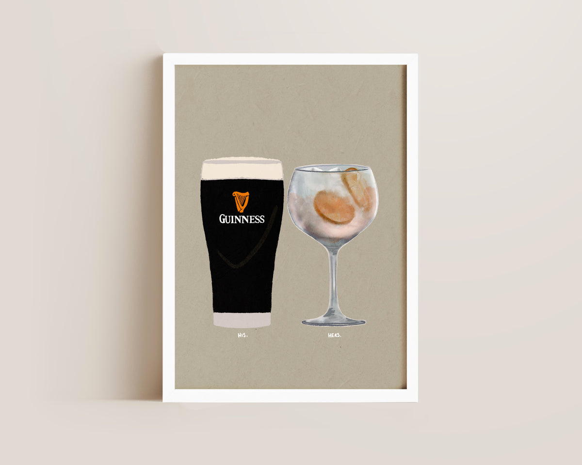 Guinness & Orange Gin Print