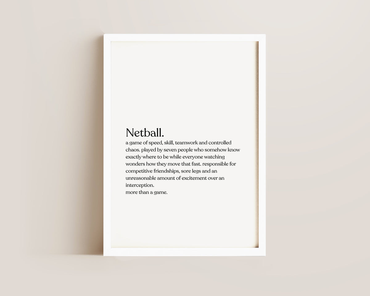 Netball Definition Print