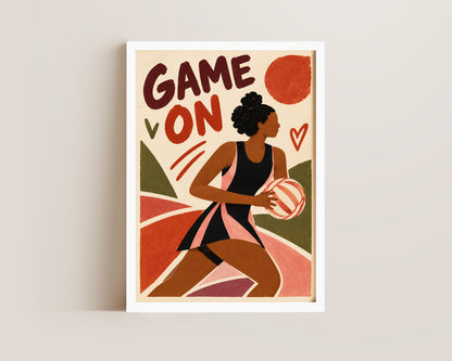 Game On Netball Print
