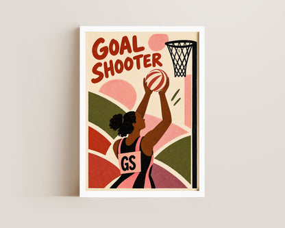 Goal Shooter Netball Print
