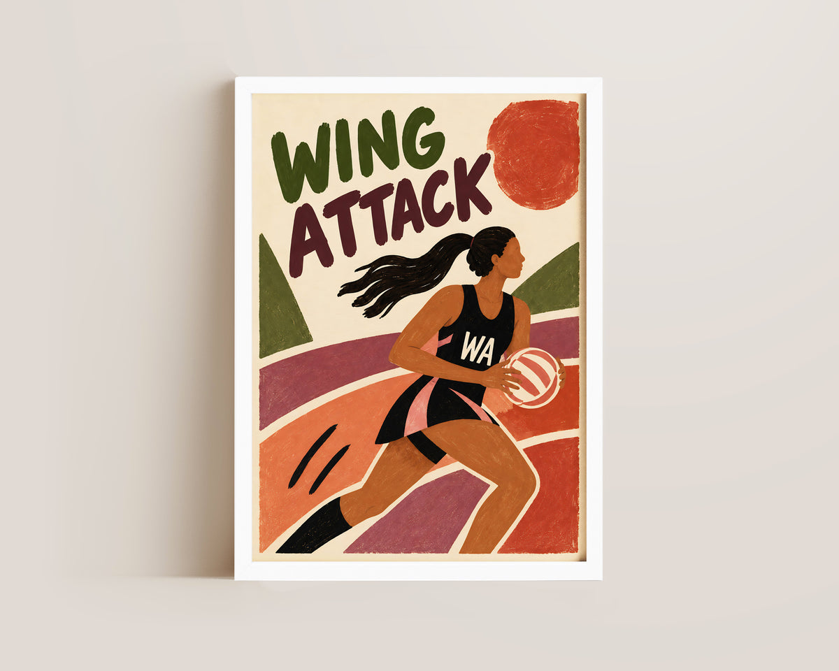 Wing Attack Netball Print