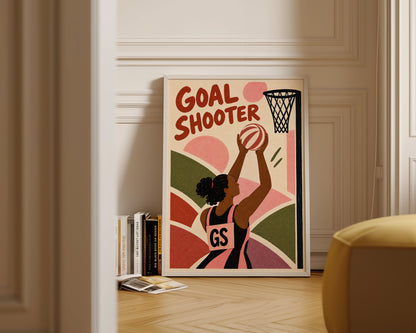 Goal Shooter Netball Print