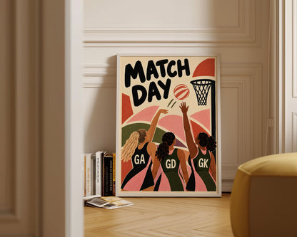 Match Day Netball Print