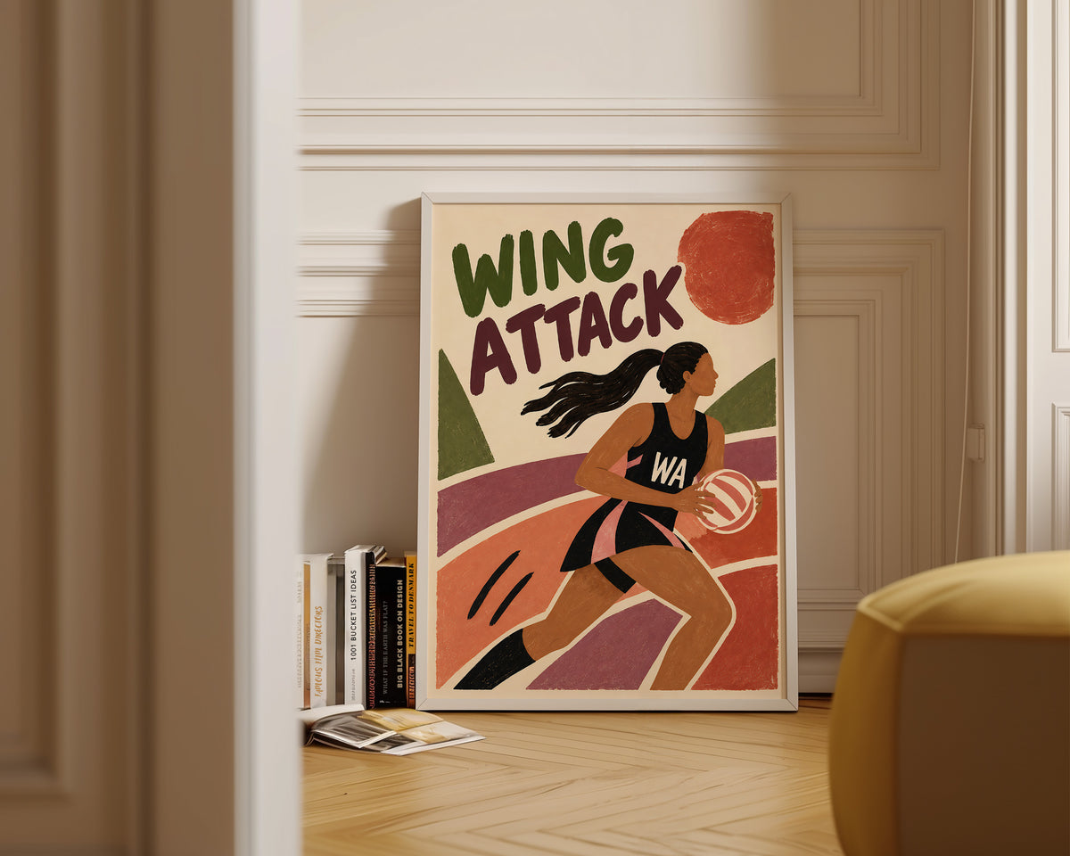 Wing Attack Netball Print