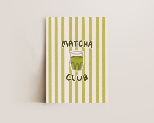 Matcha Club Stripes Print