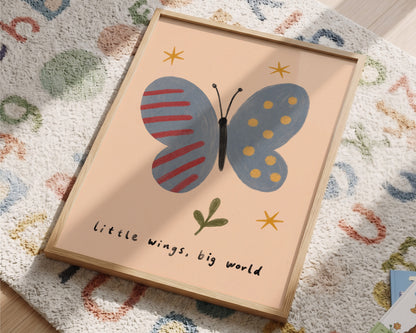 Little Wings Big World Print