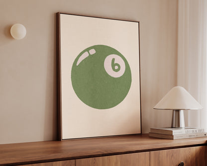 6 Ball Green Canvas