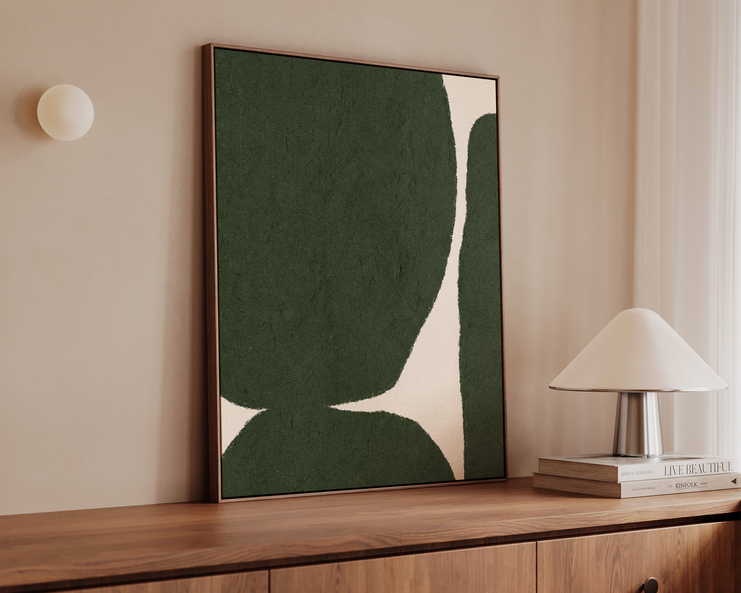 Green Shapes Canvas