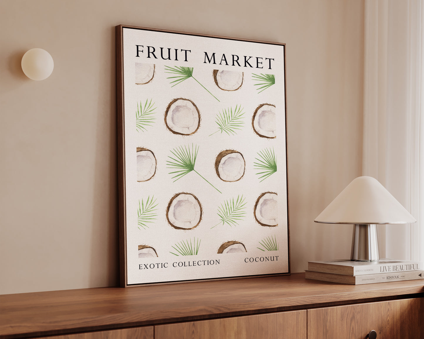 Fruit Market Coconut Canvas