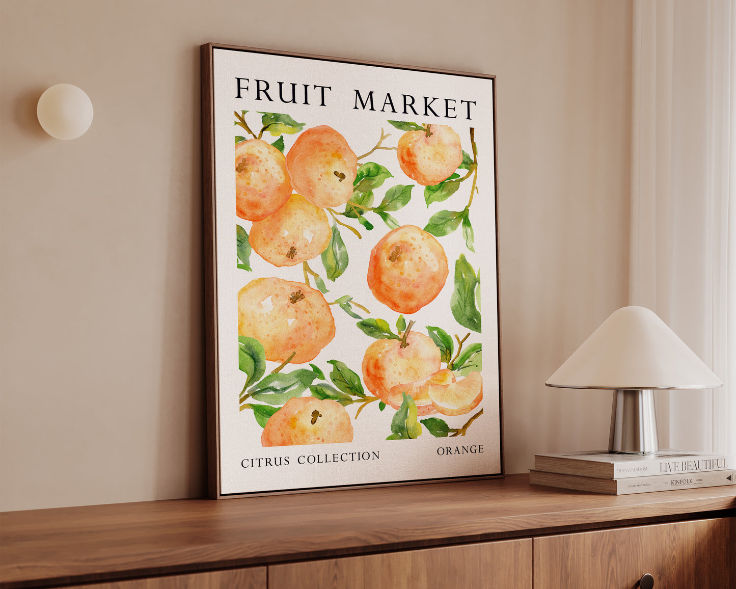 Fruit Market Orange Canvas