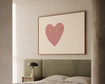 Dusty Pink Side Eye Canvas