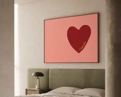 I Love You Heart Canvas