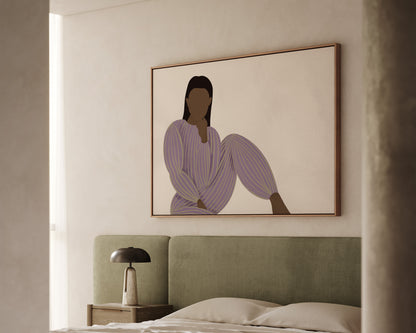 Purple Striped Lady Canvas