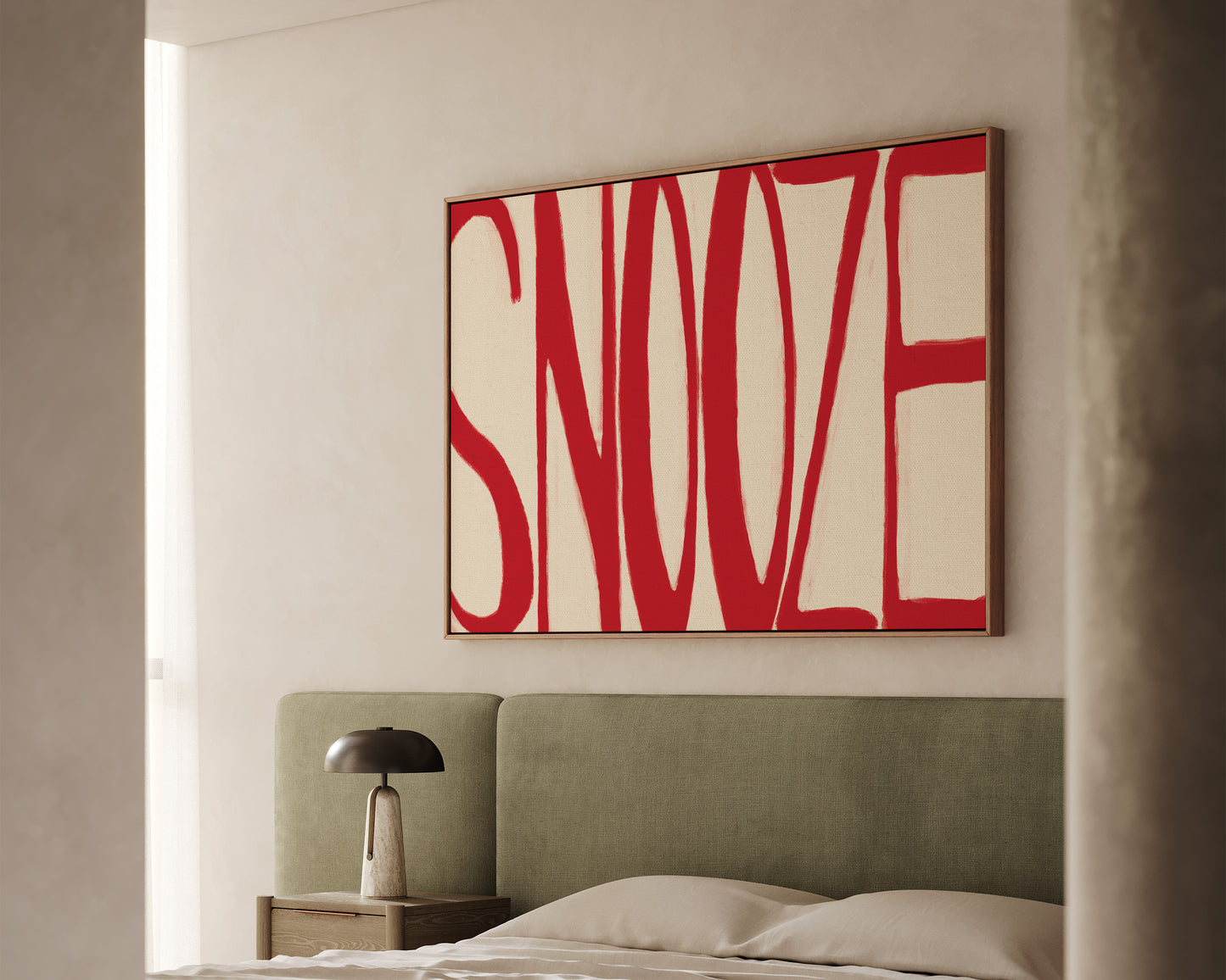 Snooze Red Canvas