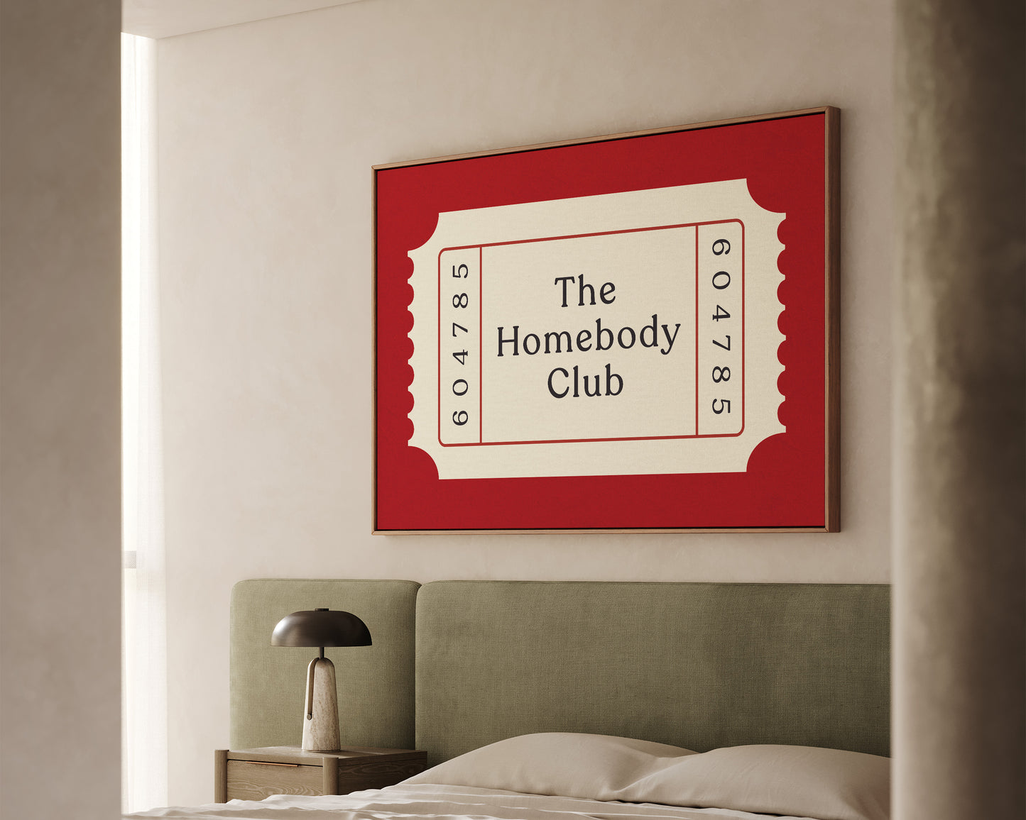 The Homebody Club Ticket Canvas