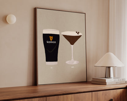 Guinness & Espresso Martini Canvas