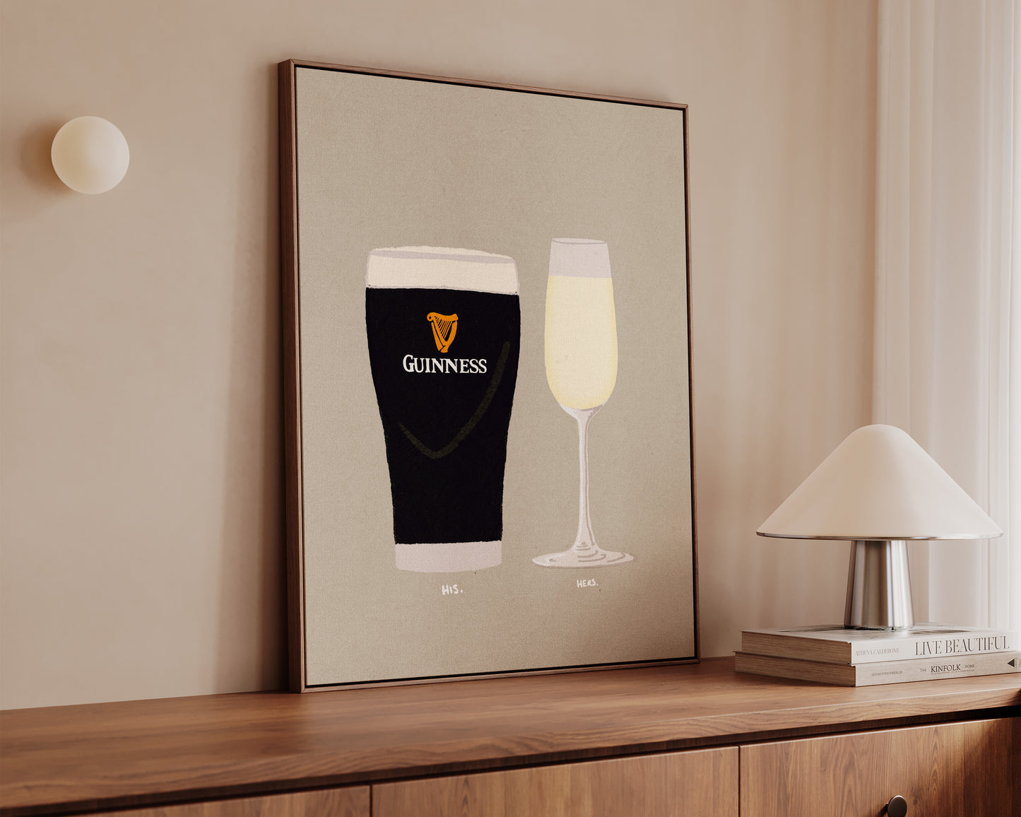 Guinness & Prosecco Glass Canvas