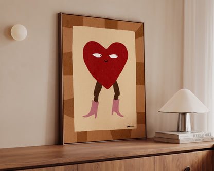 Heart Cowgirl Canvas