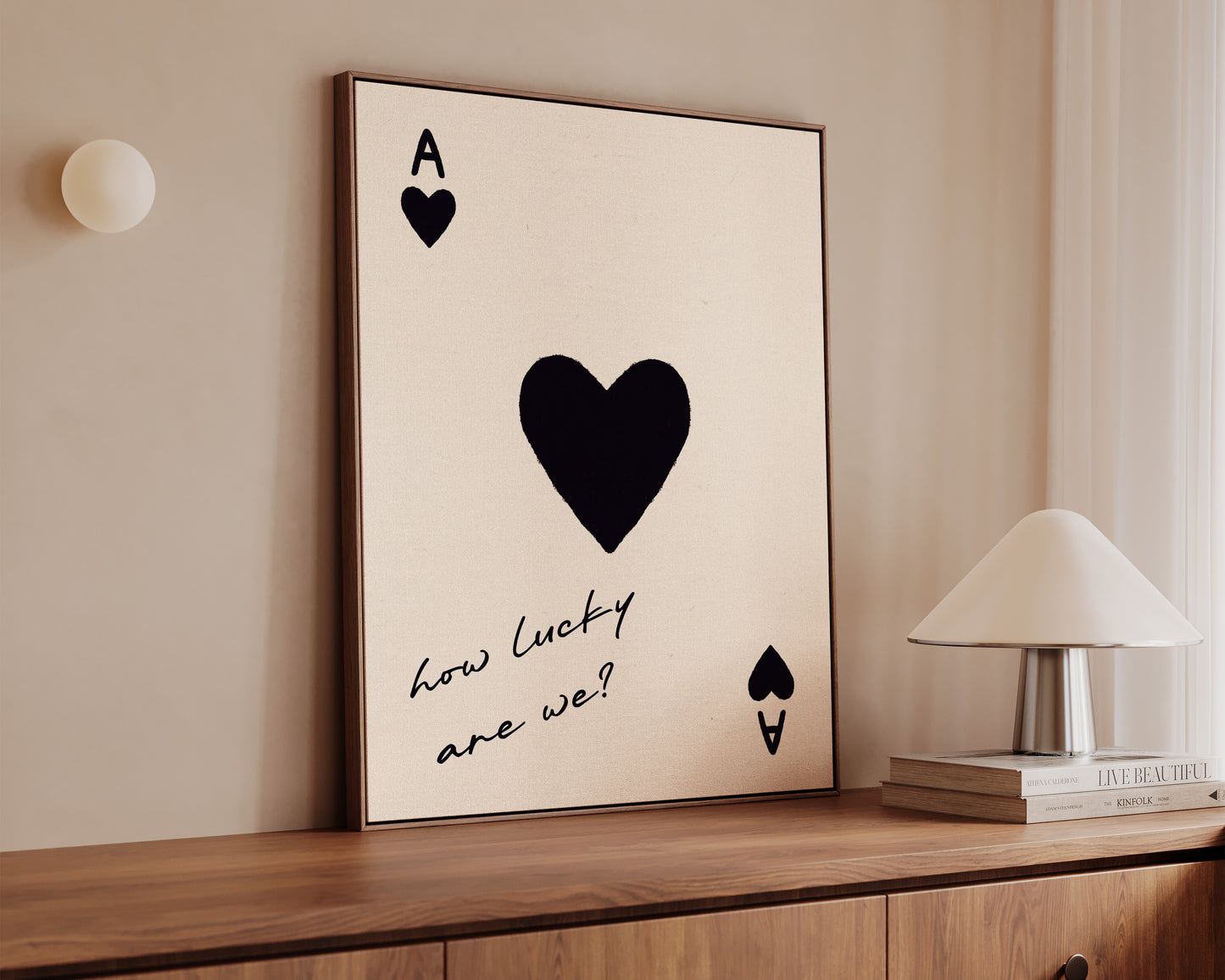 How Lucky Are We Black Canvas