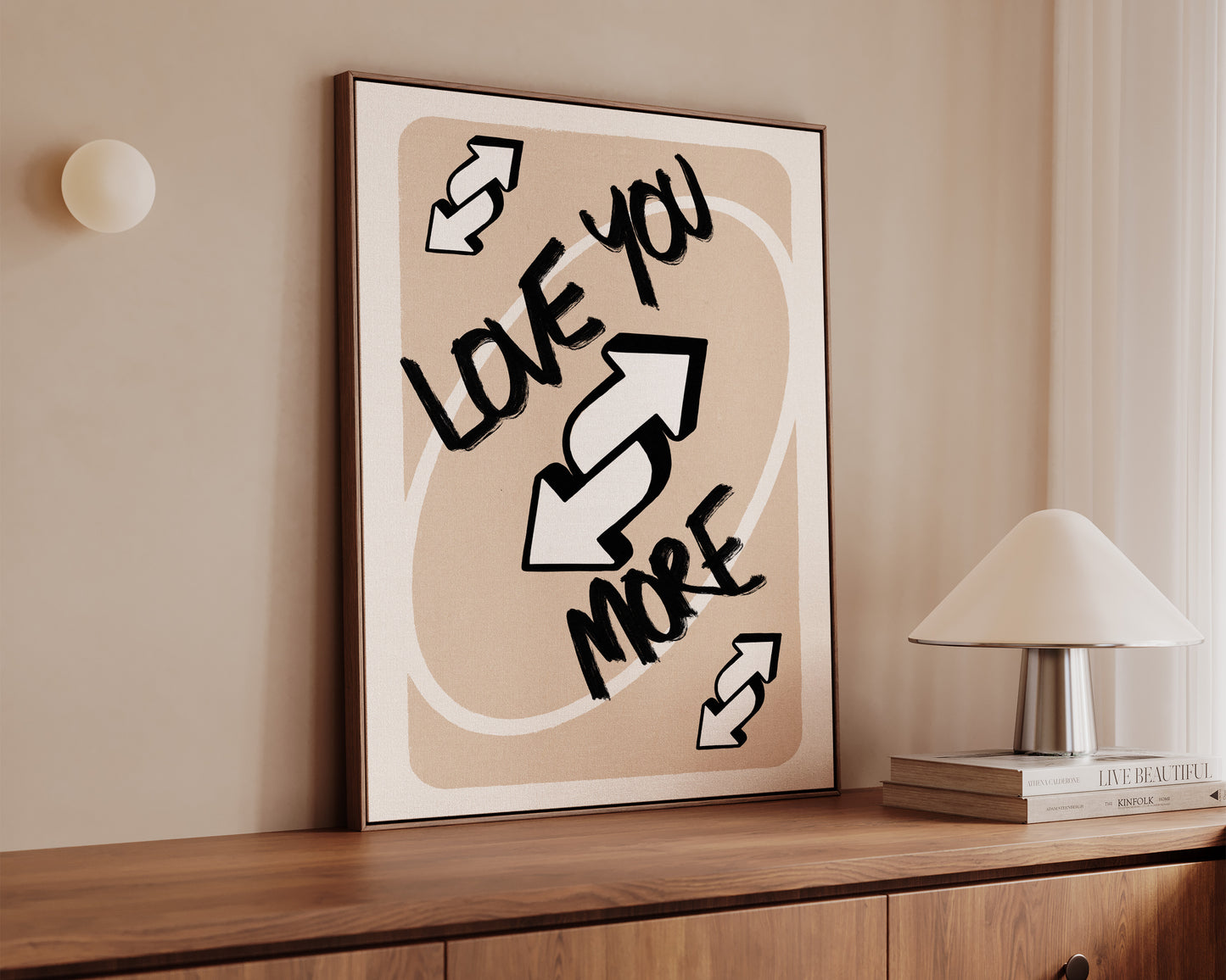 Love You More Neutral Canvas