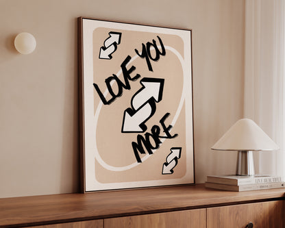 Love You More Neutral Canvas