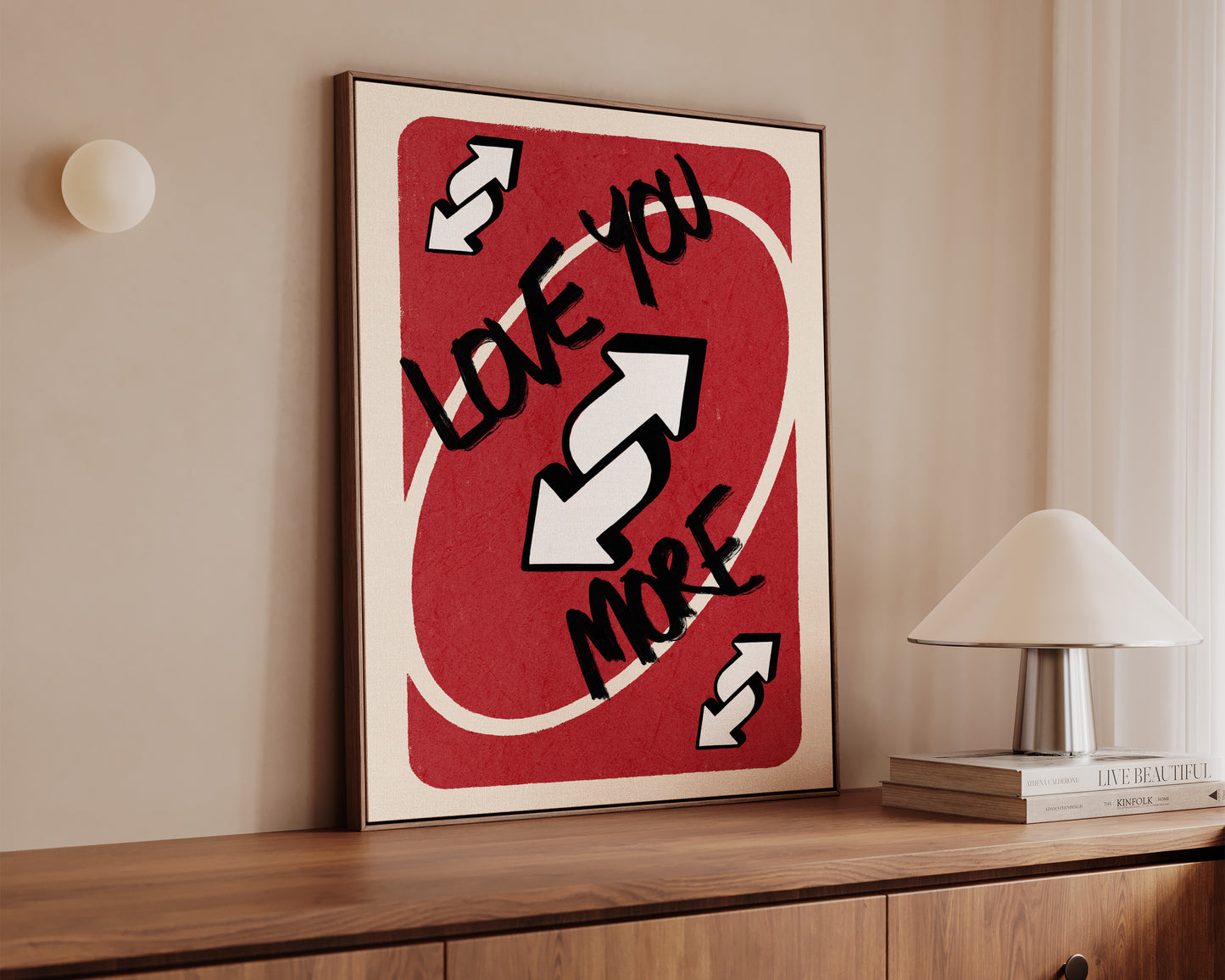 Love You More Red Canvas