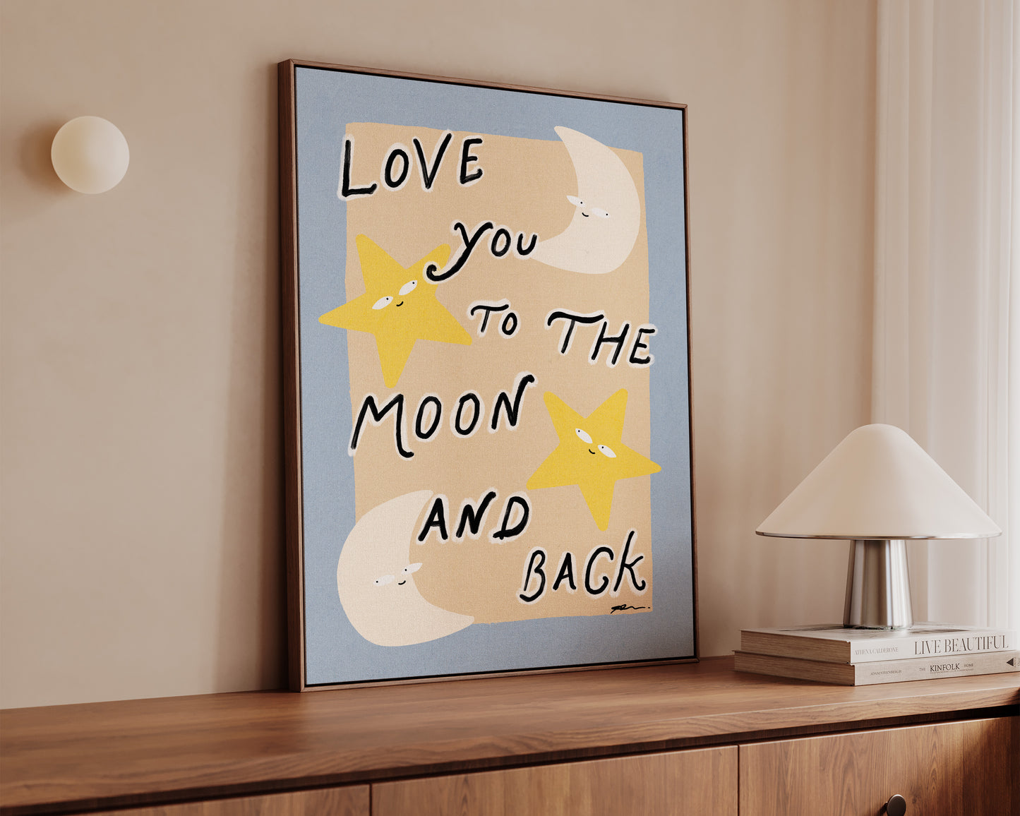 The Moon & Back Canvas
