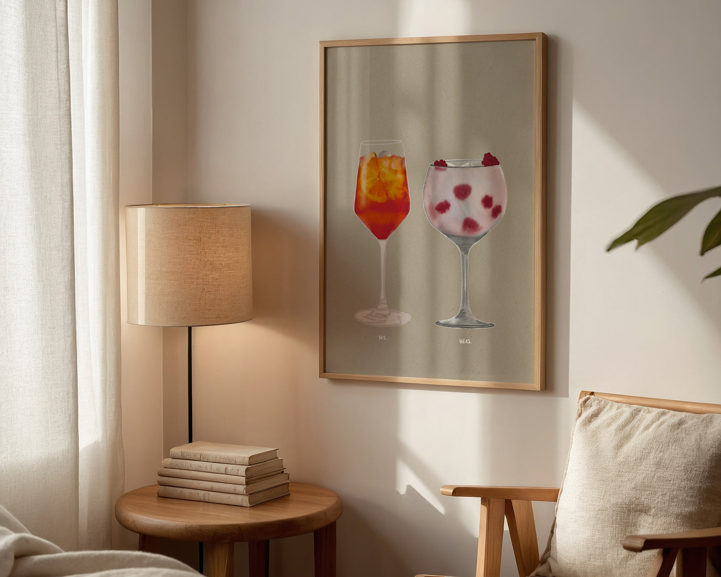 Aperol Spritz & Raspberry Pink Gin Print