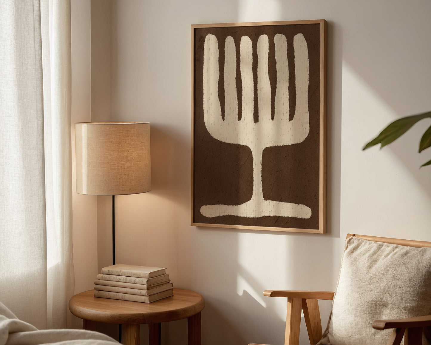 Abstract Brown Cup Oil Pastel