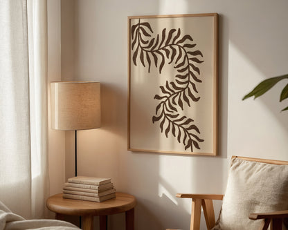 Brown Vines Oil Pastel