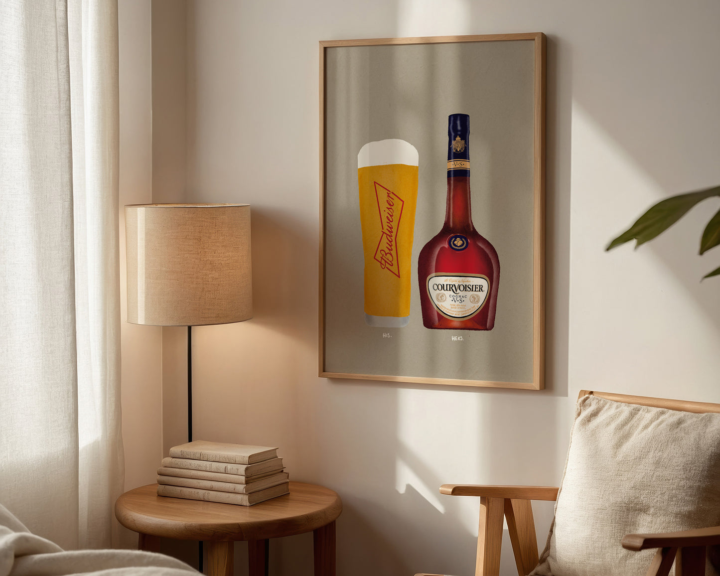 Budweiser Pint & Courvoisier Print