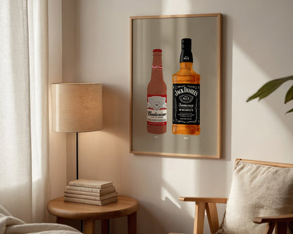Budweiser & Jack Daniel's Print
