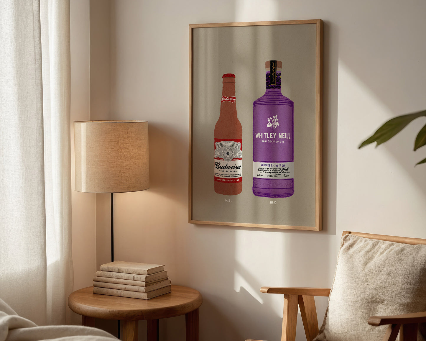 Budweiser & Rhubarb Ginger Gin Print