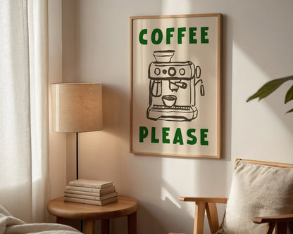Coffee Please Print In Green