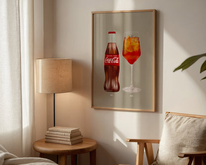 Coke Bottle & Aperol Spritz Print