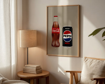 Coke Bottle & Pepsi Max Print