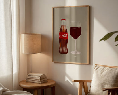 Coke Bottle & Red Wine Print