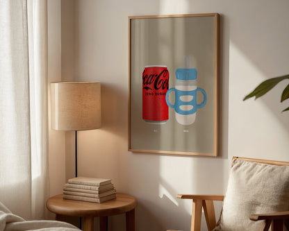 Coke Zero & Babies Bottle Print