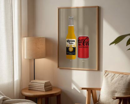 Corona & Coke Zero Print