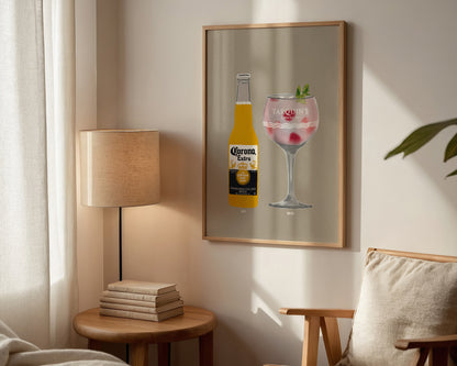 Corona & Tarquin's Gin Print
