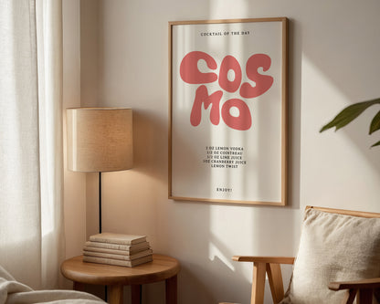Cosmopolitan Recipe Wall Art Print