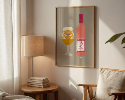 Cruzcampo & Pink Moscato Print