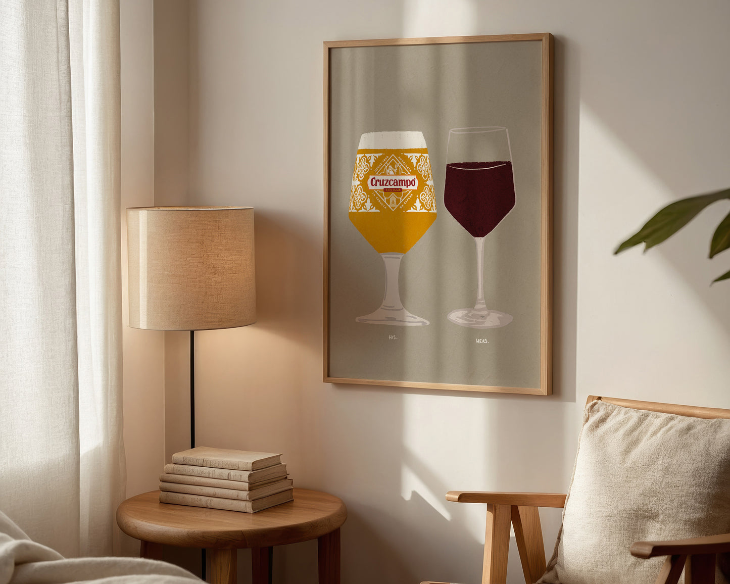 Cruzcampo & Red Wine Print